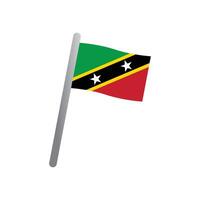 helgon kitts och nevis flagga ikon vektor