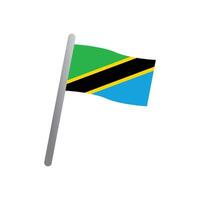 tanzania flagga ikon vektor