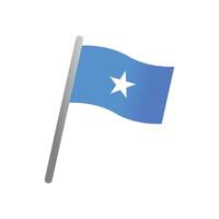 somalisk flagga ikon vektor