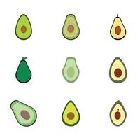 Vektor bunt Avocado Obst Emoji.