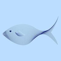 abstrakt Fisch mit gepunktet Linien. Vektor Illustration Design