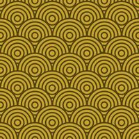 sömlös japansk mönster bakgrund med gyllene Färg vektor