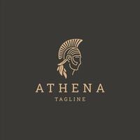 ai genererad athena de gudinna vektor logotyp design