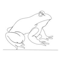 Vektor Frosch Linie Kunst Zeichnung Illustration