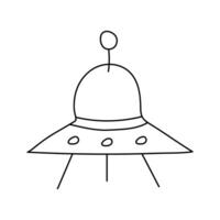 flygande fat, ufo. vektor illustration, isolerat på vit bakgrund