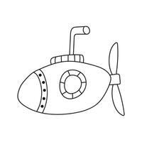 U-Boot. Vektor Illustration im Gekritzel Stil
