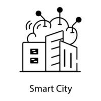 iot Stadt linear Symbol vektor