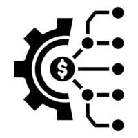 Finanzen Technologie Symbol Linie Vektor Illustration