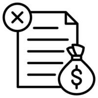 papierlos Finanzen Symbol Linie Vektor Illustration