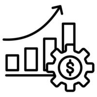 finansiell återhämtning ikon vektor illustration