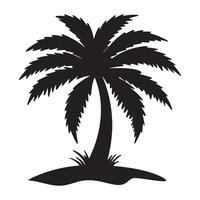 Kokosnuss Palme Baum Silhouette. vektor