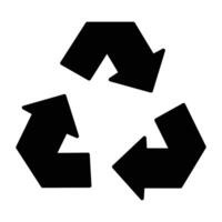 Recycling eben Symbol. vektor