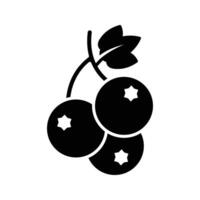 svart vinbär ikon vektor design mall i vit bakgrund