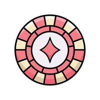 Poker Chip Symbol Vektor Design Vorlage im Weiß Hintergrund