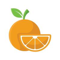 orange frukt ikon vektor design mall i vit bakgrund