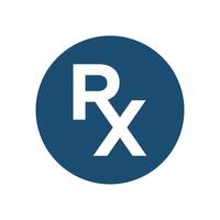 rx Symbol Vektor Design Vorlage im Weiß Hintergrund