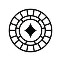 Poker Chip Symbol Vektor Design Vorlage im Weiß Hintergrund