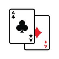 Poker Karte Symbol Vektor Design Vorlage im Weiß Hintergrund