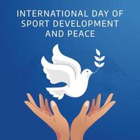 International Tag von Sport zum Entwicklung und Frieden Vektor Design Vorlage gut zum Feier Verwendung. eben Design. eps 10.