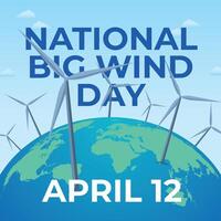 National groß Wind Tag Design Vorlage gut zum Feier Verwendung. groß Wind Illustration. Vektor eps 10. eben Design.