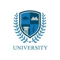Universität Hochschule Schule Abzeichen Logo Design Vektor