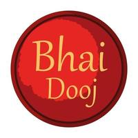 Bhai Dooj rundes Banner vektor