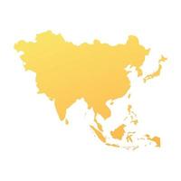 karta över Asien vektor