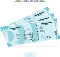 ny indisk rupier valuta notera vektor illustration av