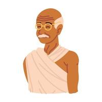 Mahatma Gandhi indischer Charakter vektor