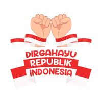 Illustration von Dirgahayu republik Indonesien vektor