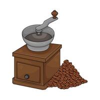 illustration av kaffe kvarn vektor