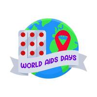 illustration av World Aids Day vektor