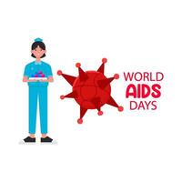 Illustration des Welt-Aids-Tages vektor