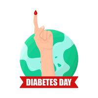 illustration av värld diabetes dag vektor