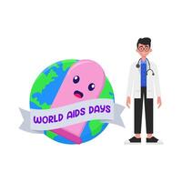 Illustration des Welt-Aids-Tages vektor