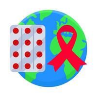 Illustration des Welt-Aids-Tages vektor