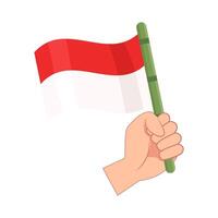 Illustration von Indonesien Flagge vektor