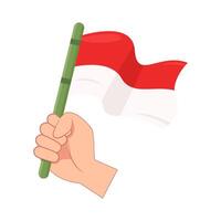 Illustration von Indonesien Flagge vektor