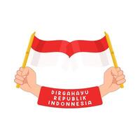 illustration av dirgahayu republik indonesien vektor