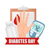 illustration av värld diabetes dag vektor