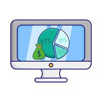 Illustration von online Investition vektor