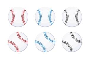 baseboll boll. baseboll stygn. mjuk boll bas boll. vektor illustration