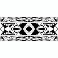 Hand gezeichnet Maori Stammes- tätowieren Muster Design vektor