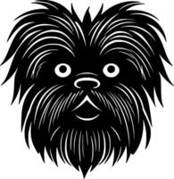 affenpinscher - - schwarz und Weiß isoliert Symbol - - Vektor Illustration