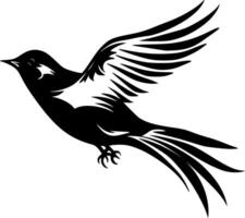 fågel - minimalistisk och platt logotyp - vektor illustration