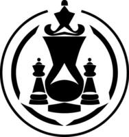 schack, svart och vit vektor illustration