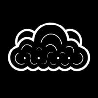 moln - minimalistisk och platt logotyp - vektor illustration