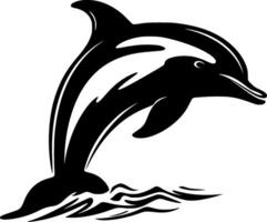 delfin - minimalistisk och platt logotyp - vektor illustration