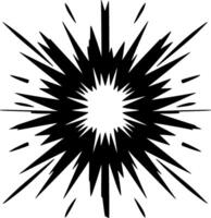 Explosion - - schwarz und Weiß isoliert Symbol - - Vektor Illustration