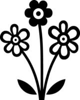 blommor - minimalistisk och platt logotyp - vektor illustration